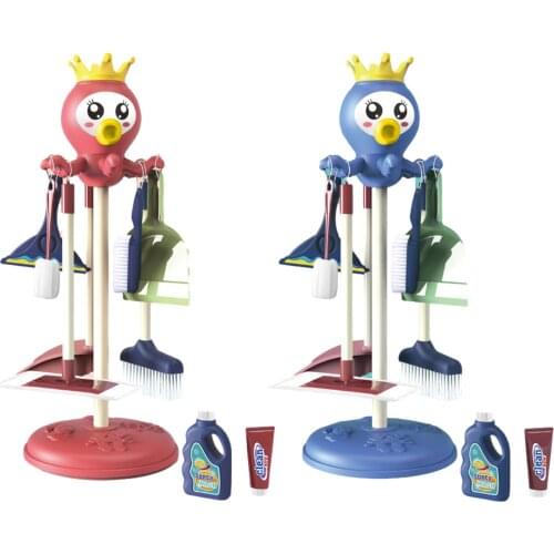 2021 Summer Hot Sale Mini Childrens Cleaning Toy Set Includes Broom And Mop Pretend Toy Hygiene Cleaning Kit Kid Toy