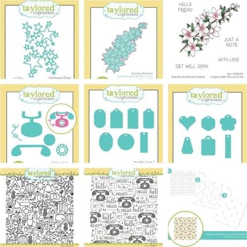 Five-pointed Star Flowers Off-hook Metal Cutting Dies Stamps Stencil DIY Scrapbooking 2021 New Card Diary Decoration Handmade