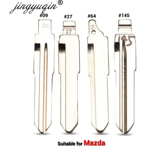 Jingyuqin 15pcs/lot #09 27 64 No.145 Flip Remote Key Blade For Mazda 3 5 6 m6 RX8 MX5 Miata CX-7 CX-9 RX-8 CX-9 KD key Blank