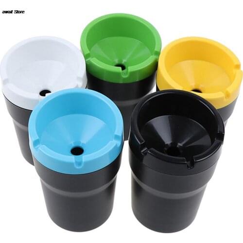 ABS Car Ashtray Portable Pocket Ashtray Ash Tray Storage Box Organizer Living Room Home Office Bathroom Desk Ashtrays