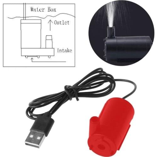Micro Mini Submersible Water Pump Fish Tank Aquarium USB Powered DC 5V 2-3L/min PXPD