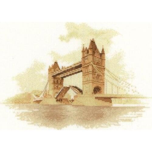 Drop Shipping Needlepoint Tower Bridge Embroidered Cross Stitch Patterns with 100% Cotton Flosses & Free Shipping for Wall Decor