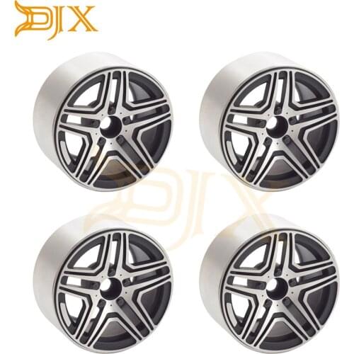 DJX 4PCS Aluminum 2.2inch Wheel Rims Hubs for 1/10 RC Crawler Car Axial SCX10 RR10 Wraith 90048 90018 Traxxas TRX4 TRX-6