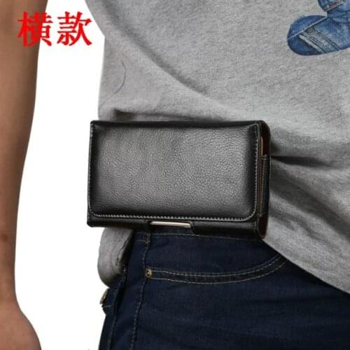 SZLHRSD Universal Genuine Leather Belt Clip Phone Pouch Bag for Doogee X70 Oukitel U18 U17 Case HomTom HT70 S12 S99 H10 cover