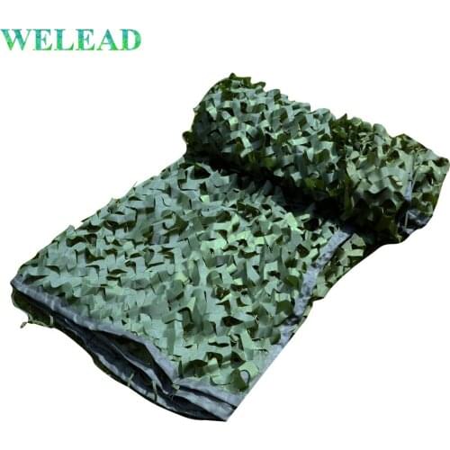 WELEAD 3.5x7m Reinforced Military Camouflage Net Green for Pergola Outdoor Awning Mesh Hide Shade Sun Shelter 3x7 3*7 4x7 4*7