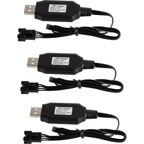 R/C 7.4V Lipo Battery Charger USB Charger Cable 1000mA SM-4P Plug Charger for RC Toys Aircraft Car Drone UDI001/002 Huanqi 960