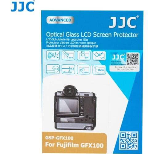 JJC Glass LCD Screen Protector 95% high transmittance 9H Tempered Guard Protective Film for FUJIFILM GFX100 Camera Accessories