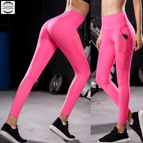 100p Women Shapers Exercise Fitness Long Pants Quick-dry Elastic Slim Compression High Waist Raise Hip Bottoming Tight Trousers