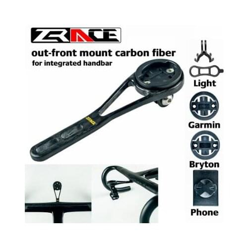 ZRACE Carbon Cycle Computer handle bar holder Bike Hold For Garmin CATEYE Bryton Table Bracket MTB Road Bicoad Bicycle stem lamp
