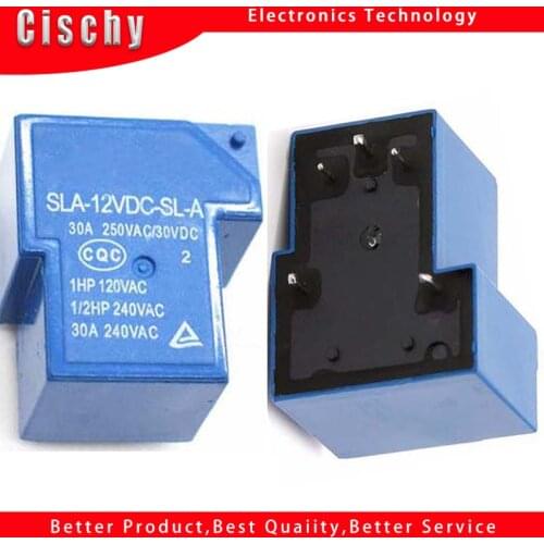 2PCS/lot Power relays SLA-05VDC-SL-A SLA-09VDC-SL-A SLA-12VDC-SL-A SLA-24VDC-SL-A 5V 9V 12V 24V 30A 4PIN T90