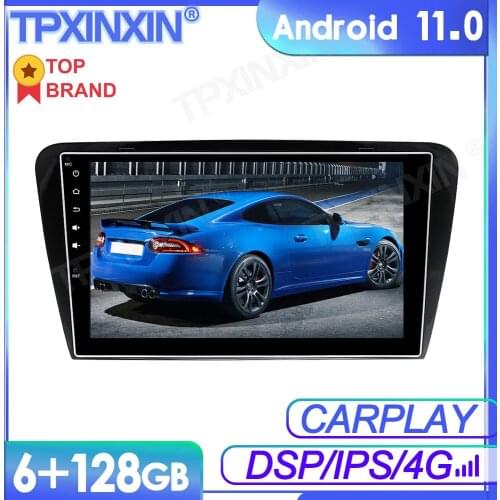 6+128GB Android 11 For Skoda Octavia 2014-2017 Car Multimedia Player GPS Navi Audio Stereo Screen DVD Head Unit Tape Recorder