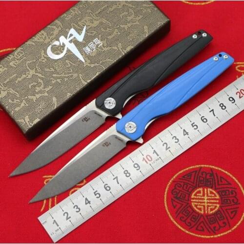 CH CH3007-G10 High Quality Flipper folding knife D2 blade G10 handle Outdoor camping hunting pocke fruit knives EDC tools