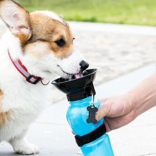 Extrusion Small Dog Travel Water Bottle Portable Ourdoor Drinking Bowl For Cat Dog Water Feeder