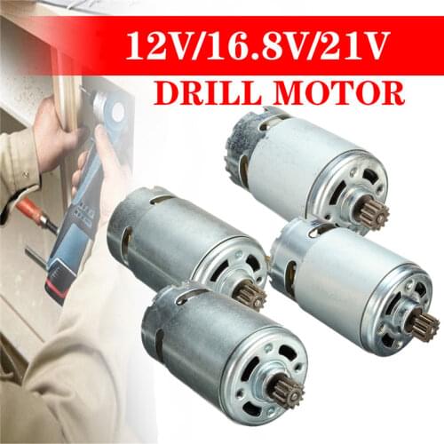 RS550 DC Motor 12/16.8/21V 12 Teeths Electric Gear DC Motor For Cordless Drill Screwdriver Maintenance Spare Parts