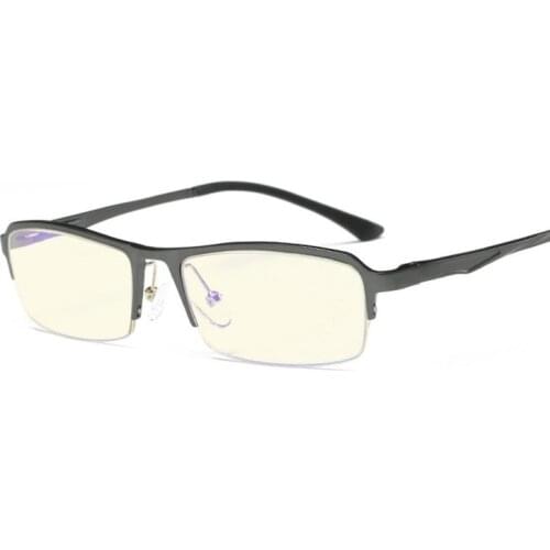 Width-143 Aluminum magnesium anti blue glasses computer goggles radiation half eyeglasses frame games for male and man eyewear