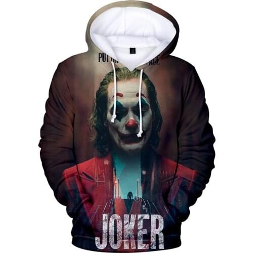 Movie Joker Arthur Fleck Cosplay Costume Hoodie Hip Hop Hooded Sweatshirt Men Women Clohting Jackets Top Cosplay Joker Costumes