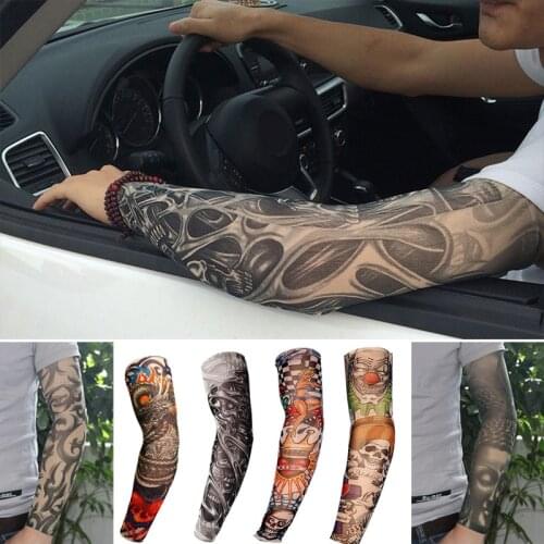 Hot Man Tattoo Sleeve Unisex Arm Stockings Arm Sleeves UV Running Cycling Sports Basketball Arm Sleeves Tattoo Arm Sleeves Kit