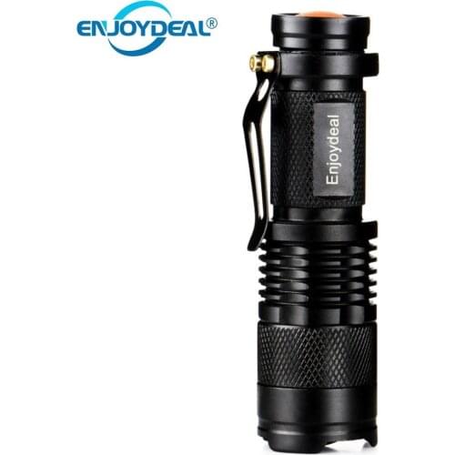 Mini penlight LED Flashlight Torch 2000LM Q5 LED Spot Lamp Adjustable Zoom Focus Flash light Lantern For AA/14500 Battery