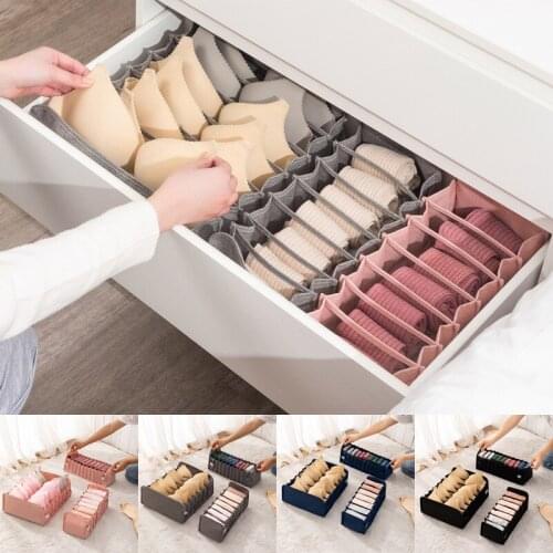 New Collapsible Compression Underwear Storage Box Panties And Socks Compartment Storage Box Drawer Type Finishing Storage Box