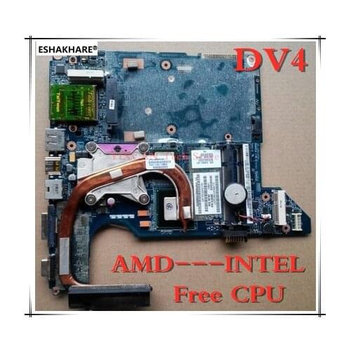 LA-4102P JAL50 486723-001 MotherBoard PM45 with free cpu +heat sink for HP Pavilion DV4 Series DV4-1000 AMD upgrades Intel
