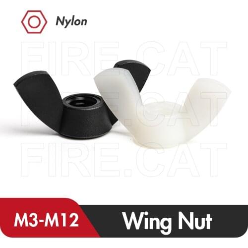 Plastic Nylon Wing Butterfly Twist Nut M3 M4 M5 M6 M8 M10 M12 Quick Release Handle Knob Fly Thumb winging Nuts for Threads Bolts