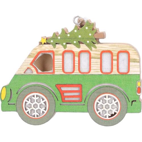 Christmas Tree Pendant Rich Colors Cute Appearance Design Christmas Wooden Hanging Ornaments for Home for Decoration for Car