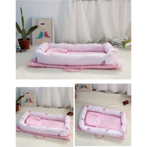 Baby Nest Bed Crib Portable Removable Baby Crib Travel Bed for Children Infant Kid Cotton Cradle for Newborn Bumper