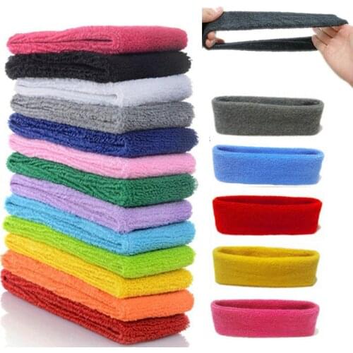 Men Women Unisex Yoga Hairband Cotton Sweatband Headband Headbands Sport Headwear Strong Elastic Hairbands Hair accessories