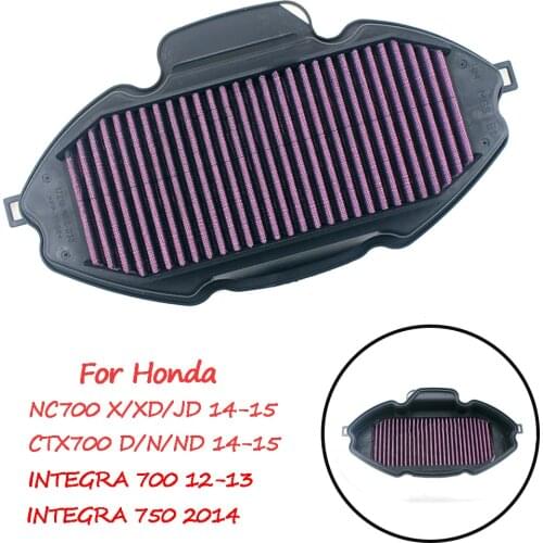 Motorcycle Air Intake Filter Cleaner High Flow Non-woven Fabric Air Filter For Honda NC700 X/XD/JD CTX700 D/N/ND INTEGRA 700 750