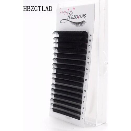All size C/D/DD 16rows/case 7~15mm mix premium natural synthetic mink individual eyelash extension makeup maquiagem cilios