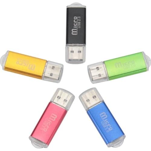 High Quality Metal Mini TF Micro SD Card Reader USB 2.0 MicroSD T-Flash tf Memory Card Reader wholesales 200pcs/lot