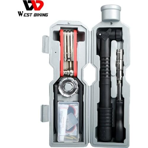 WEST BIKING 7 in 1 Folding Bike Tools Storage Bottles Multi Repair Tools Kits MTB Bike Apply Bottle Cage Cycling Bicycle Tools