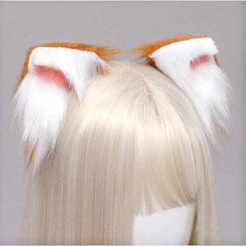 Lovely New Cosplay Costume Fox Plush Hair Clips For Women Girls Hairwear Handmade Hair Accessories Cat Animal Ears Hairpin Gift