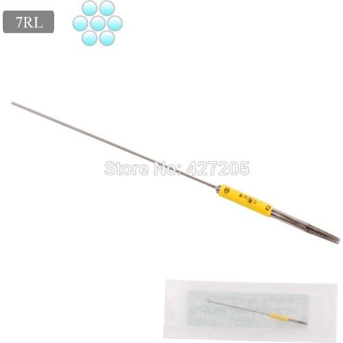 100pcs/pack 7RL Sterilized Disposable Permanent Makeup Needles for Eyebrow Tattoo Makeup Machine Kits 0.35X50MM