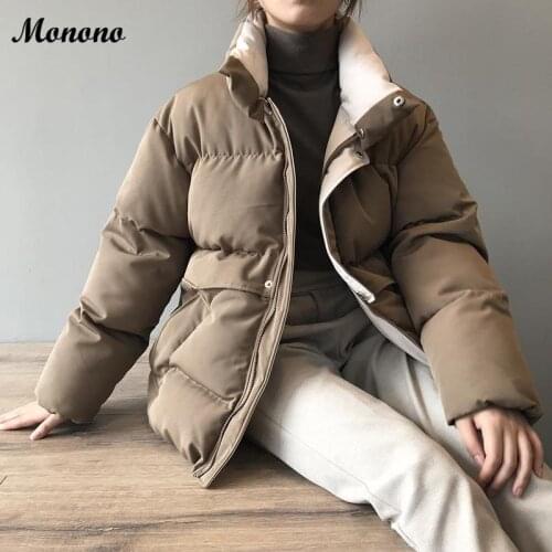 2021 Women Jacket bubble Coat Oversize Feminino Parkas Women Thick Winter Coat Stand CollarLoose Coat Outerwear Female Casaco