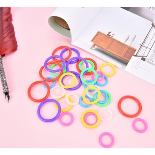 25Pcs/set Good Quality Plastic Ring Binder DIY Albums Loose-leaf Book Hoops Opening Office Binding Supplies Photo Album 15- 39mm
