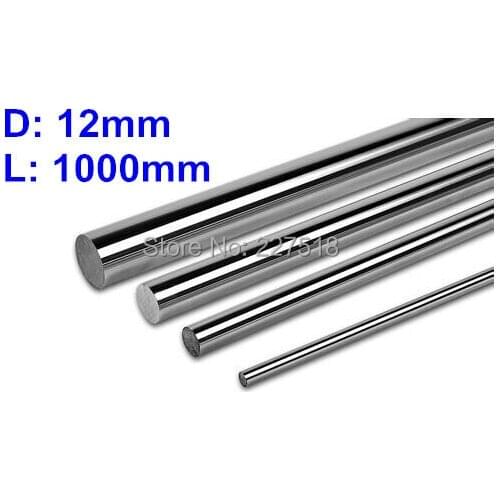 4pcs 12mm hardened linear shaft Dia 12mm L 1000mm Hardened Rod shaft