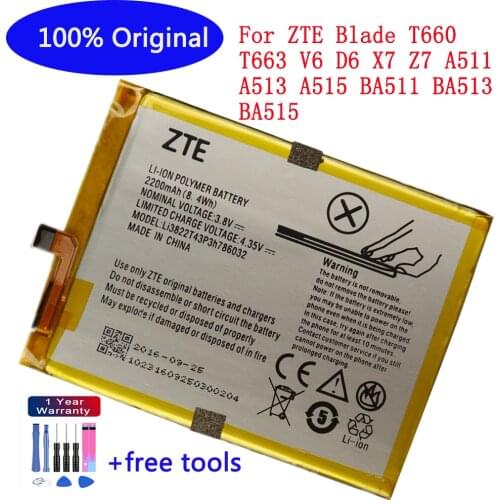 Li3822T43P3h786032 Orbic-RC-501L Battery For ZTE Blade T660 T663 V6 D6 X7 Z7 A511 A513 A515 BA511 BA513 BA515 Bateria + Tools