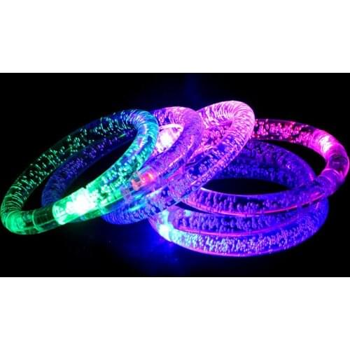 Acrylic Color Glow Bracelet Bubble Bracelet LED Flash Bracelet Bar Concert Event Props Use for Concerts Parties Bars Activity