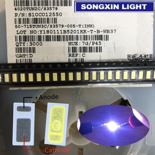 For INNOLUX LED LCD Backlight TV Application LED Backlight EVERLIGHT 1W 3V 6V 4020 Cool white LCD Backlight for TV 50-715TUN3C