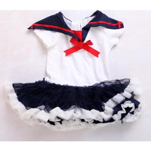 Sailor Navy Baby Girls Dresses TUTU One Piece Dress Hot Sale
