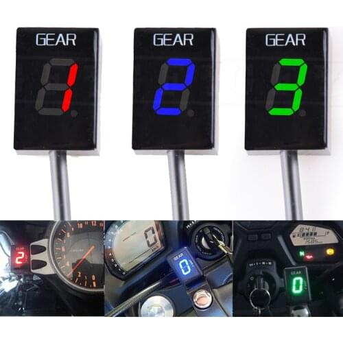 For Suzuki GSX250R GSX600F GSX650F GSX750F GSX1250FA GSX1400 LED Electronics 1-6 Level Gear Indicator Moto Speed Digital Meter