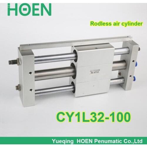 CY1L32-100 SMC type CY1S CY1B CY1L series 32mm bore 100mm stroke Ball Bushing Bearing Magnetically Coupled Rodless Cylinder