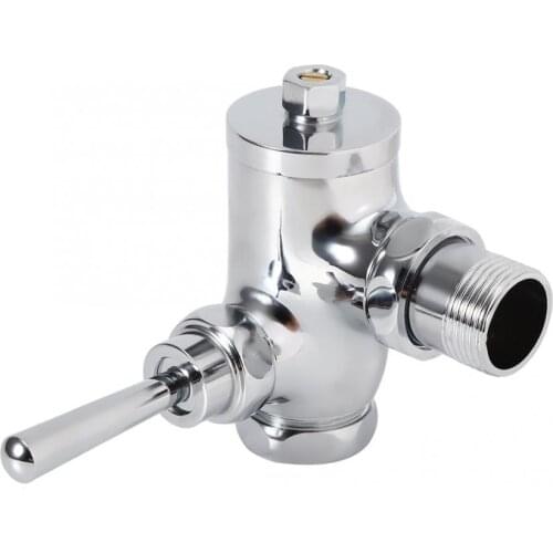 G1in Right Angle Hand Pressing Type Urinal Flush Valve Corner Flushing Valve for Toilet