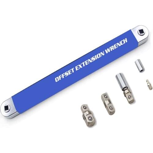 Ratchet Extension Wrench, Multi Function High-carbon Steel Extender Adaptor - 1/4" 3/8" 1/2" Hand Torque Gear Socket Nut Tools