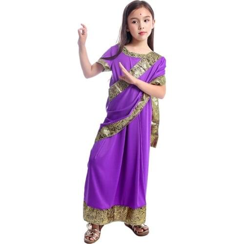 Glamorous Indian Girls Dress-up Children Nativity Bollywood Princess Fancy-dress Costume