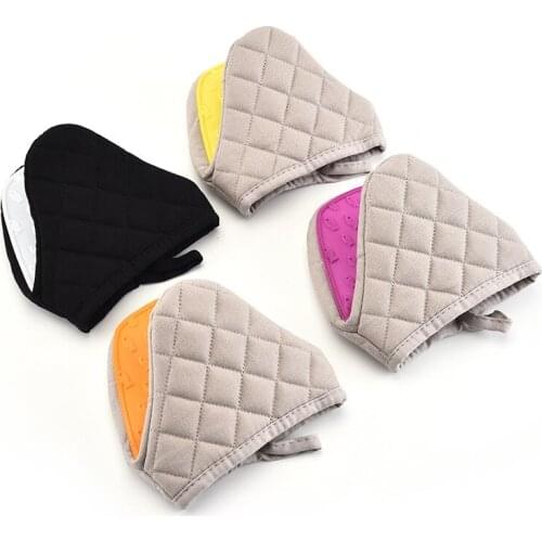 1PC Cotton Silicone Oven Glove Heat Resistant Insulation Kitchen Microwave Glove Oven Mitts Hand Clip for Baking Cooking