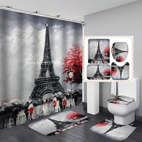 Best Selling Waterproof and Mildewproof Shower Curtain Floor Mat Toilet Mat Basketball Print Sports Style Bathroom Decoration