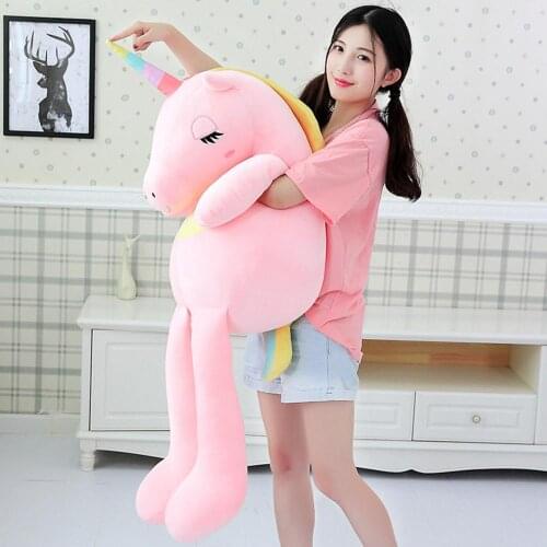 Cute Soft Rainbow Unicorn Plush Toys Cartoon Animals Horse Soft Doll Stuffed Toys Sofa Pillow Toys For Children Girl Xmas Gift
