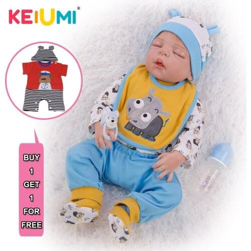 Fashion 23 Inch Reborn Baby Boy Sleeping Lifelike Newborn Red Skin Baby Reborn Dolls For Kids Gift Educational Toy Add 2 Clothes